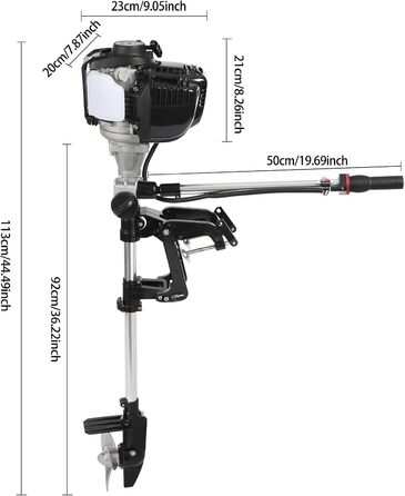 Підвісний бензиновий двигун, 4-тактний 5,5 к.с. Потужний підвісний човновий мотор Електричний підвісний мотор, підвісний мотор Мотор для електрочовна Підвісний мотор