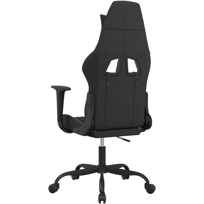 Геймерське крісло з чорної та світло-зеленої тканини, ергономічне комп&39ютерне крісло з регульованою спинкою, функцією обертання для геймерів, без підставки для ніг, чорно-світло-зелене