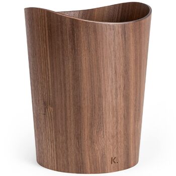Відро для сміття з натурального дерева Brje Дерев'яне відро для сміття для офісу, дитячої кімнати, спальні тощо. 9 літрів горіх