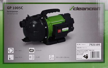Насос для чистої води Gartenpumpe GP 1005C (напір 46 м, продуктивність 76 л/хв, діаметр входу/виходу 25 мм, потужність двигуна 1,1 кВт) 7521105