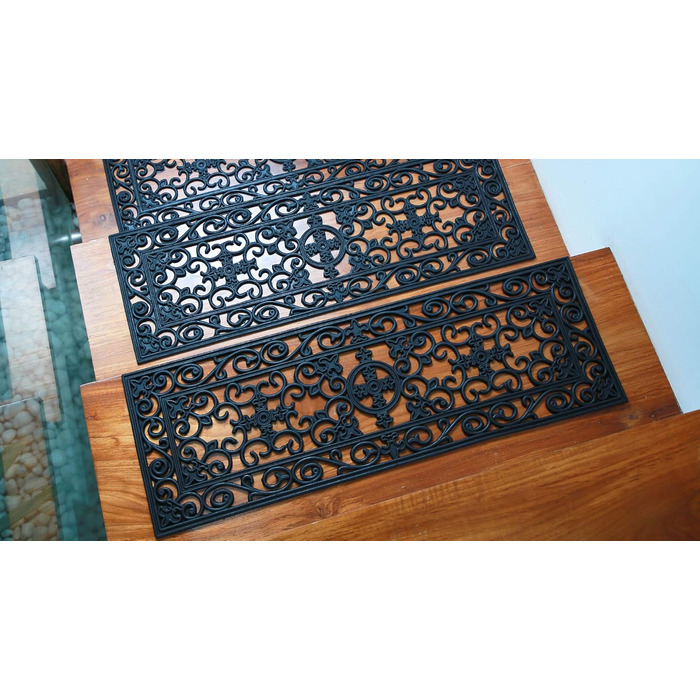 Набір килимків для сходів Irongate Welcome із 6 шт. , 10x30 дюймів, чорний, 6 шт., килимок для сходів 10x30 дюймів