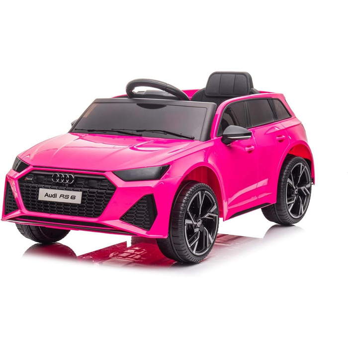 Дитячий автомобіль - електромобіль Audi RS6 - ліцензійний - акумулятор 12V7AH та 2 двигуни - 2.4Ghz MP3 шкіра Єва (рожевий)