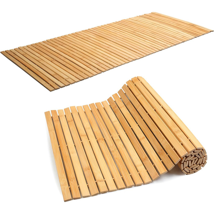 Дерев&39яний килимок для ванної 120 x 50 см, дерев&39яний килимок для сауни, бамбуковий килимок для дверей, нековзний та простий у догляді килимок для сауни
