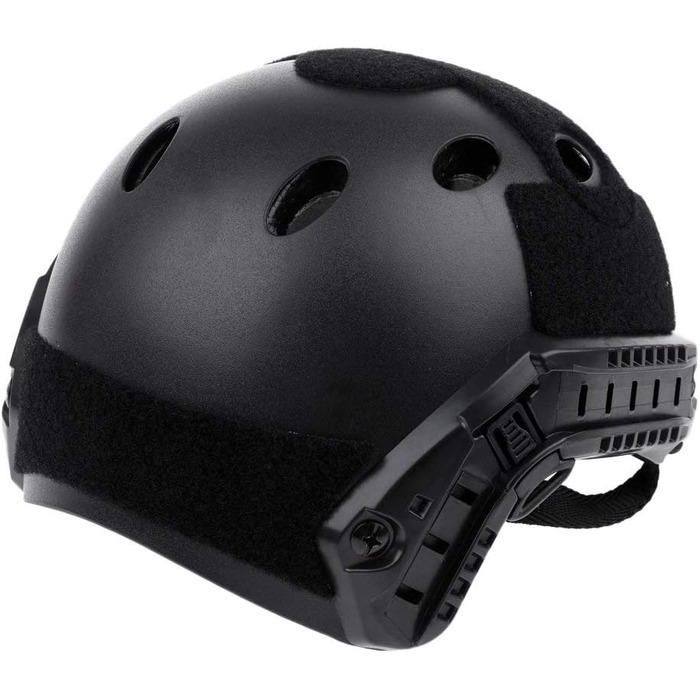 Легкий тактичний шолом швидкого захисту з висувним козирком для страйкболу, пейнтболу, чорний