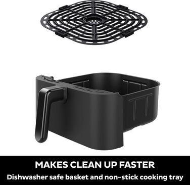 Аерофритюрниця Instant Brands Vortex 6 Plus 4-в-1 1700 Вт, 3.7 л - смаження на повітрі, запікання, смаження, гриль, дегідратор і підігрівач їжі Medium Digital (3.7 л)