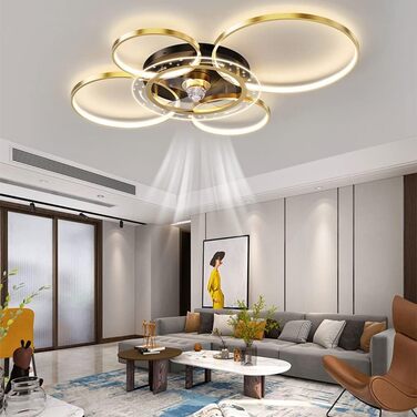 Вт світлодіодний стельовий світильник з можливістю регулювання, стельовий вентилятор зі світлодіодним підсвічуванням, регульованою