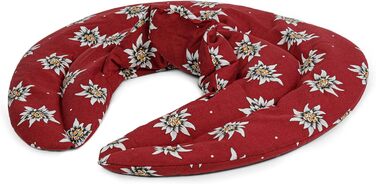 Подушка для шиї GIRAFFENLAND з коміром-стійкою, квітка едельвейса - подушка з вишневих кісточок - подушка для шиї, нагрівальна подушка - дуже затишна грілка для шиї