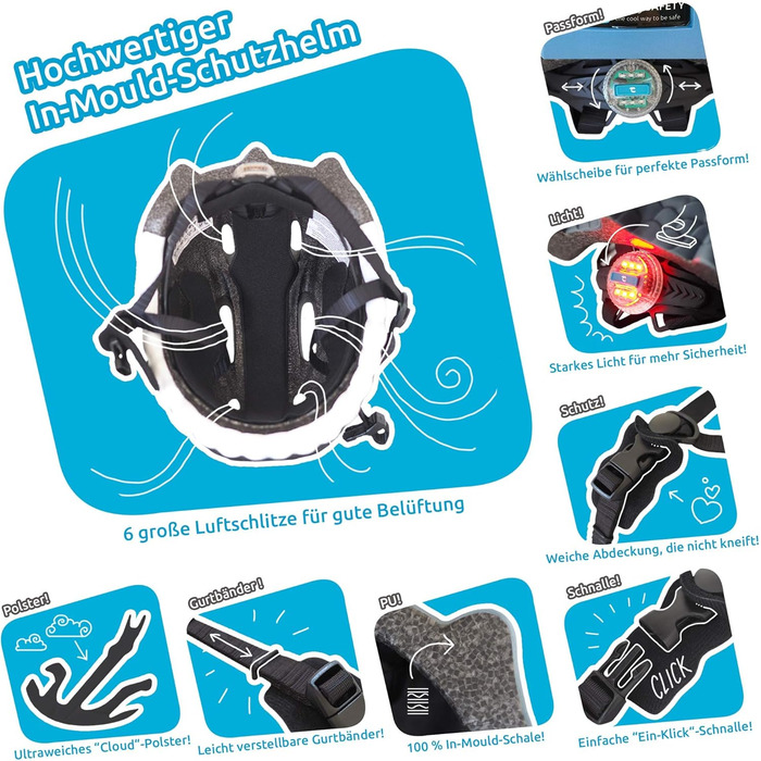 Велосипедний шолом Crazy Safety Kids Велосипедний шолом Kids 2-7 років для велосипеда, скейтборду, велосипеда, балансирного велоси