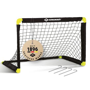 Складані футбольні ворота Schildkrt для дітей міні-ворота 906060 см для використання в приміщенні та на вулиці легкі та портативні, включаючи кілочки ідеально підходять для саду, відпочинку, дитячих кімнат та ігор на свіжому повітрі