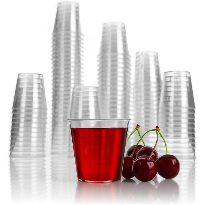 Чарки пластикові 3cl харчові безпечні міцні та багаторазові - Чарки з ударостійкого пластику 200 шт. 3cl, 200 шт.