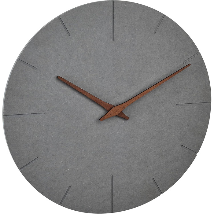 Настінний годинник TFA Dostmann Modern під бетон, 60.3071.10, з безшумним механізмом з МДФ, стильна прикраса для дому, годинник дл