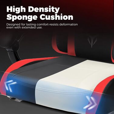 Ігрове крісло GTPLAYER, ергономічне офісне крісло з регульованим підголівником та поперековою опорою, ігрове крісло, червоне