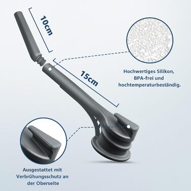 Паровий дивертор для Thermomix TM6 MCC, для аксесуарів Thermomix Силіконовий конденсатовідвідник, захист навісних шаф Сумісний з Monsieur Cuisine Smart Extra Long Відведення пари зі щіткою Версія Extra Long (труби 15 см 10 см)