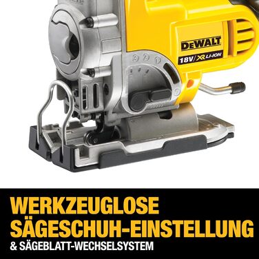 Акумуляторний лобзик Dewalt 18 вольт DCS331N (низьковібраційний високопродуктивний двигун, електронне регулювання швидкості ходу,