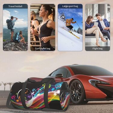 Спортивна дорожня сумка Метелик для дівчаток містка, легка та довговічна. Ідеальний подарунок для подорожей, походів, відпустки та ділових поїздок. Яскравий музичний дизайн, універсальний розмір.