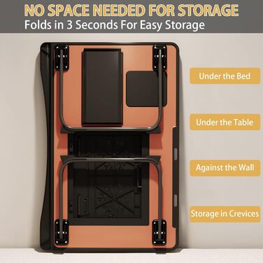 Регульований стіл для ноутбука на ліжко, портативний піднос з 6 кутами нахилу, висувною шухлядою та підставкою для напоїв. Ідеально підходить для роботи та навчання в ліжку.