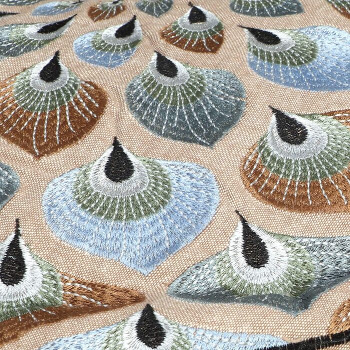 Круглий бавовняний пуф Azet -2- ø 50 см з наповнювачем Підлогова подушка, подушка в східному стилі Вишитий пуф, табурет, пуф для ніг як східний декор