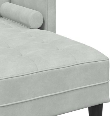 Г-подібний кутовий диван, комплект диванів, світло-сірий, 173 x 131 x 67 см, оксамит, світло-сірий, без лавки