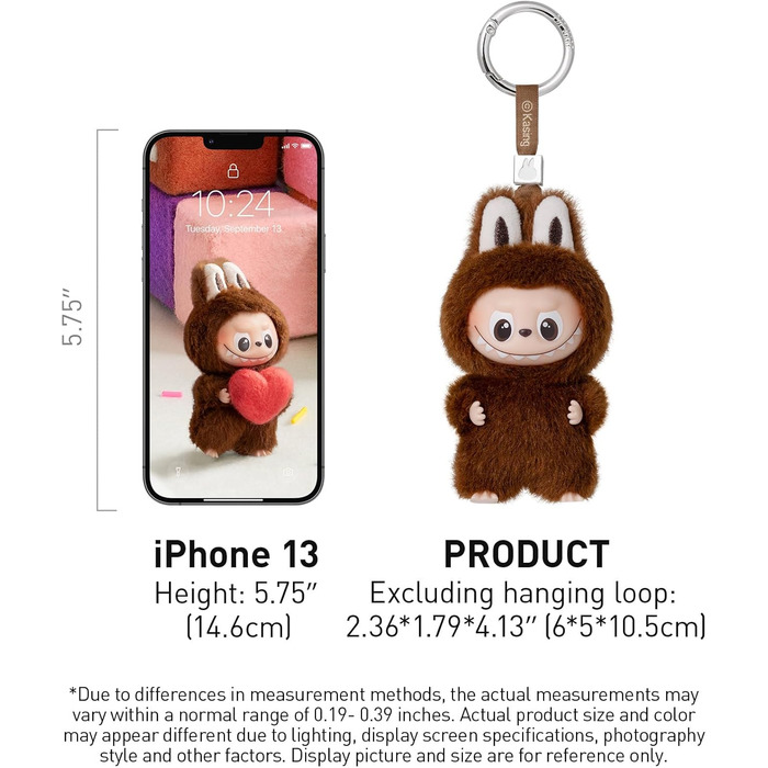 Вінілова плюшева підвіска Монстр із серії Значок для кохання, коробка-сліпа (AM), колекційна фігурка Лабубу, подарунок на Різдво та день народження для дівчаток та хлопчиків, окрема упаковка (Am)