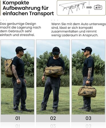 Складане похідне ліжко 19070 см, портативне туристичне ліжко, легке, складне, кемпінгове ліжко до 150 кг для намету, для активного відпочинку на природі, подорожей, саду, офісу, кольору койота коричневого