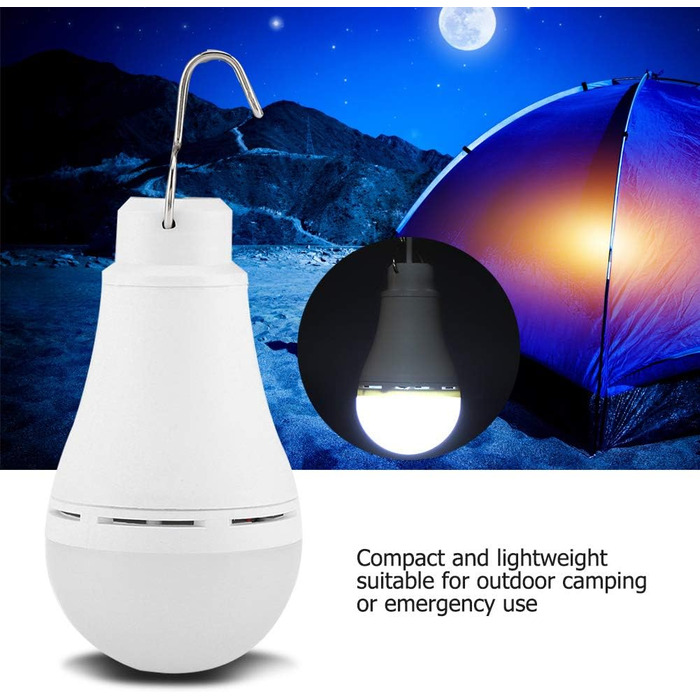 Лампочка, 2 шт. 5V світлодіодна лампочка, кемпінговий ліхтар, підвісна лампочка, аварійне освітлення, зовнішнє освітлення з простим вимикачем для походів