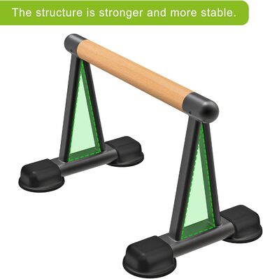 Ручки для віджимань Dolibest, калістеніка, паралельні ручки для віджимань, фітнес-стійка на підлозі, нековзні бруски для віджимань, ручки для рук, 2 шт., L-подібний гриф для віджимань середнього розміру для тренувань у приміщенні та на вулиці вдома, дерев