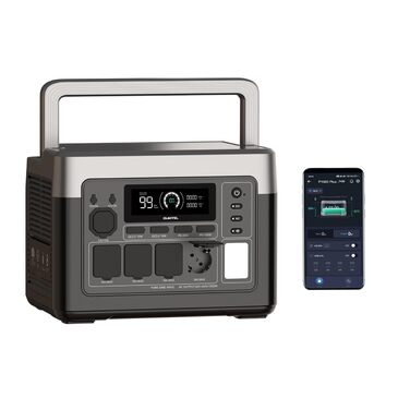 Портативна зарядна станція OUKITEL P1000E Plus Power Station ємністю 1024 Втгод, аварійне спорядження з 9 портами та кабелем для заряджання в автомобілі для активного відпочинку, риболовлі, вечірок, музичних фестивалів, кемпінгу та надзвичайних ситуацій.