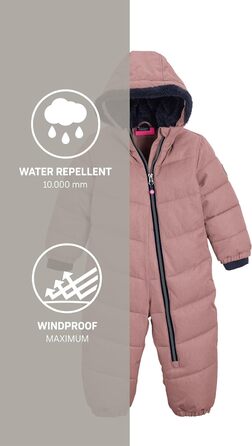 Дитячий міні-комбінезон Killtec унісекс з пуховим принтом та капюшоном 98-104 рожевий