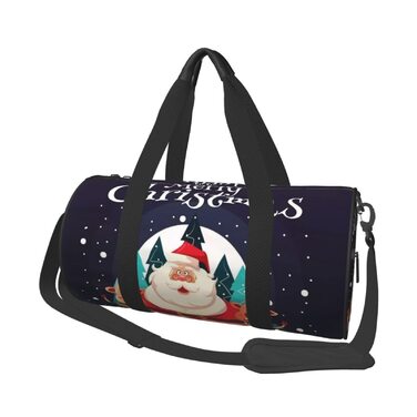 Яскрава спортивна сумка з новорічним дизайном, дорожня сумка для чоловіків та жінок, великий спортивний мішок