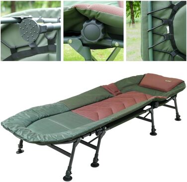 Намет MK-Angelsport Anglerset Fort Knox Dome 8-ніжне ліжко Великий короповий намет з водяним стовпом 10 000 мм, алюмінієвим каркасом, багатофункціональними дверима, підлогою та зручним рибальським ліжком.