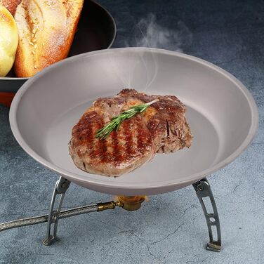 Набір кемпінгових тарілок 8-в-1 з 5 титановими каструлями та складною виделкою, ложкою, легким посудом, столовими приборами для барбекю, кухні, походів, пікніка