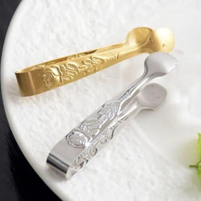 Щипці для льоду з нержавіючої сталі 2 шт. и, рельєфні щипці для цукерок, кондитерські щипці, сервірувальні щипці для їжі, солодощі