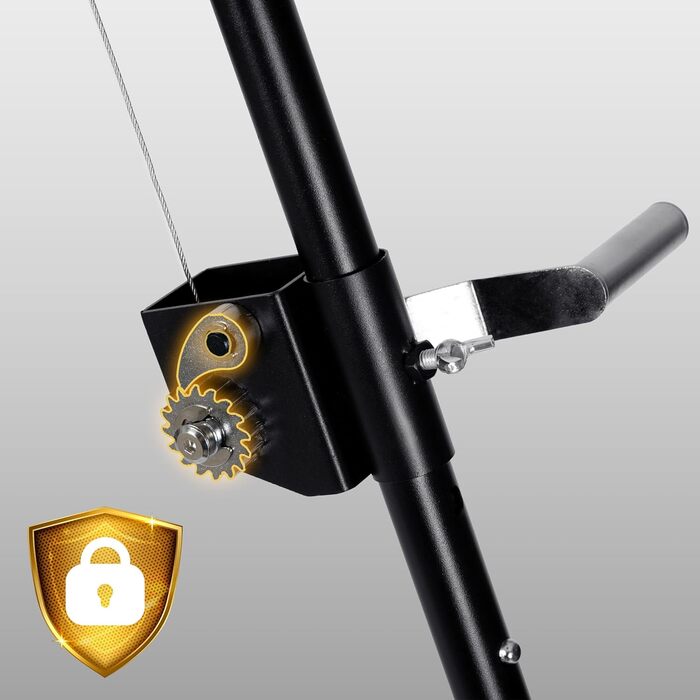 Поворотний гриль-штатив Berdsen 80 см, решітка для гриля, вогнище, нержавіюча сталь з регульованою висотою, порошкове покриття, чорний, 80 см, чорний штатив