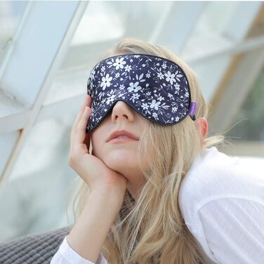 Маска для сну O'Bester, натуральний шовк, зручна і надзвичайно м'яка маска для очей з регульованим ремінцем, найкращий засіб для с