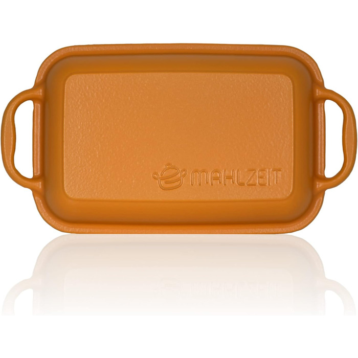 Чавунна емальована жаровня Mahlzeit з кришкою 4,8 л Сонячний апельсин жаровня 2 в 1 зі сковородою безпечна для духовки, безпечна д