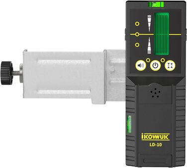 Лазерний приймач, лазерний детектор для імпульсного перехресного лазера, зелені лазерні промені до 200 футів, двосторонні РК-дисплеї з двостороннім підсвічуванням з налаштуваннями точності, двостороннє підсвічування