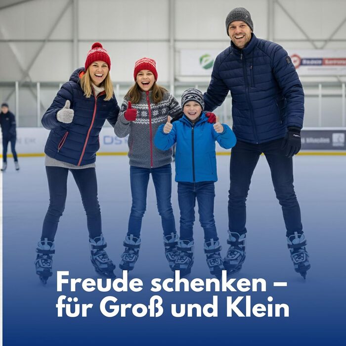 Найкращі спортивні ковзани для дітей, жінок та чоловіків Ковзани з регулюванням у 4 напрямках для дітей Ковзани Softboot - водонепроникні та теплоізолюючі з пряжкою Push-Lock, чорні/сині, розміри 30-33