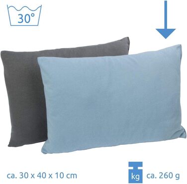 Флісова подушка Дорожня подушка Подушка для шиї з сухим мішком, 10T Deluxe Pillow Blue 40x30x10
