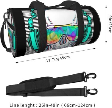 Універсальна спортивна сумка-мішок Музичний Череп, дорожня сумка для чоловіків та жінок