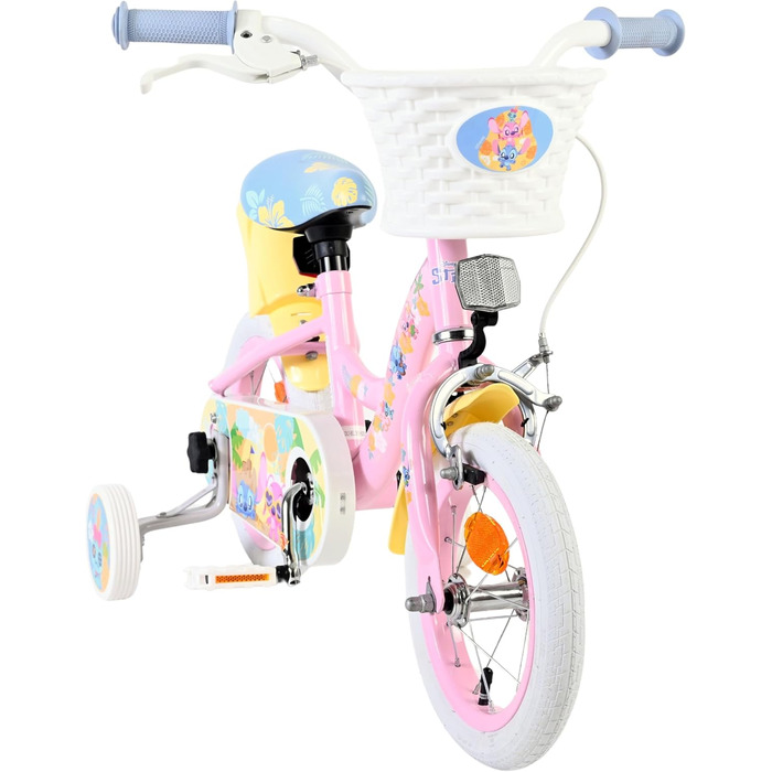 Дитячий велосипед Volare 12, 14, 16 для дівчаток та хлопчиків 36 років Офіційно ліцензований з дизайном улюблених персонажів З додатковими колесами, ножним та ручним гальмами, регульованим сидінням та простою збіркою. Модель Stitch 12