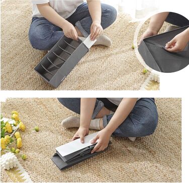 Організатор для нижньої білизни набір з 4-х ящиків, складаний, органайзер для гардеробу, тканинний ящик для зберігання білизни, дл