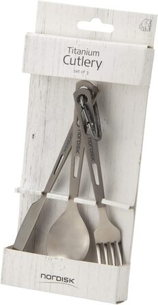 Столові прибори Relags Nordisk Titanium - набір із 3 предметів, сріблясті, один розмір, 150906