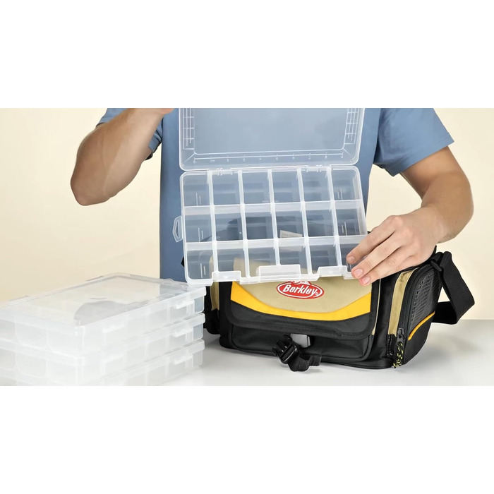 Сумка Berkley System Bag, рибальська сумка з коробками Один розмір червоний/сірий/чорний