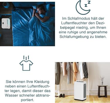 Осушувач повітря Sonnewelt 26 л/добу електричний, кімнатний осушувач повітря для приміщення площею близько 50 м, осушувач повітря