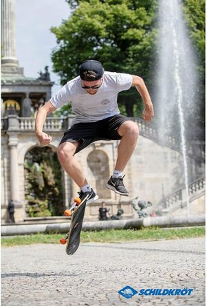 Скейтборд Kicker 31" Red Parkour - повний комплект для початківців, 9-шарова увігнута дека з подвійним кік, ABEC-5 кулькові підшипники, 31 дюйм, дизайн Red Parkour, 510602