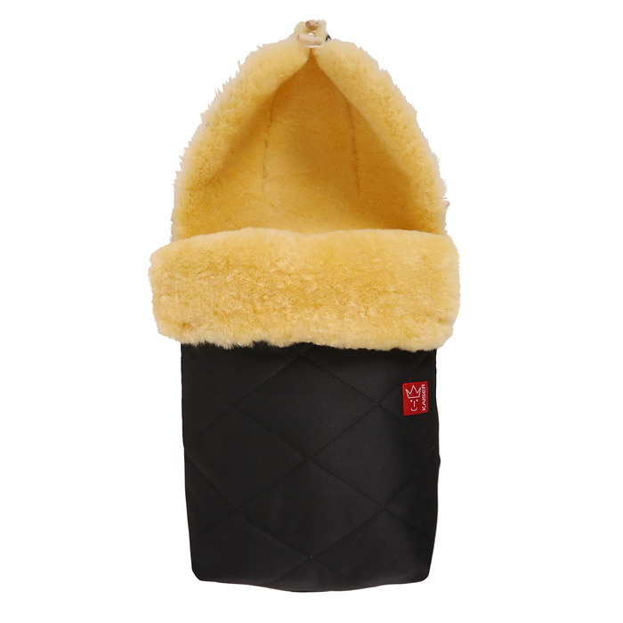 Кайзерівська муфта для ніг з овчини Natura, чорна