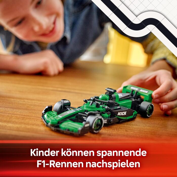 Конструктор LEGO Speed Champions Kick Sauber F1 Team C44 Racing Car 77247, 259 деталей, гоночний болід
