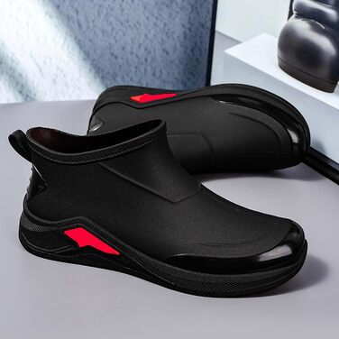 Водне взуття, гумові чоботи, для активного відпочинку на природі, дощові, легкі, з низьким ходу, для роботи, повсякденного життя, подорожей та походів, чорні, 38 2/3 EU