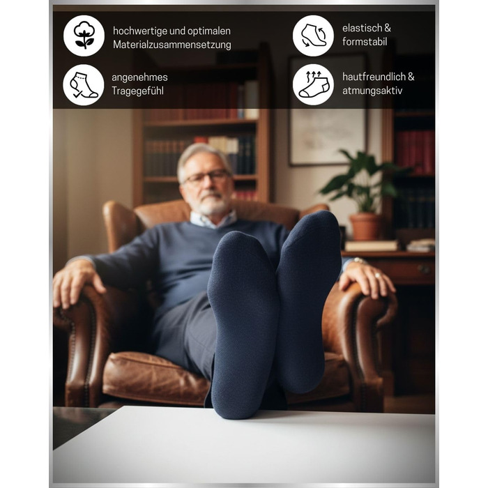 Пар чоловічих ділових шкарпеток з дихаючої бавовни, безшовних та зручних, костюмні шкарпетки (6 чорних, 2 сірих, 2 темно-синіх) розмір 43-46 6 чорних 2 темно-синіх 2 сірих, 10