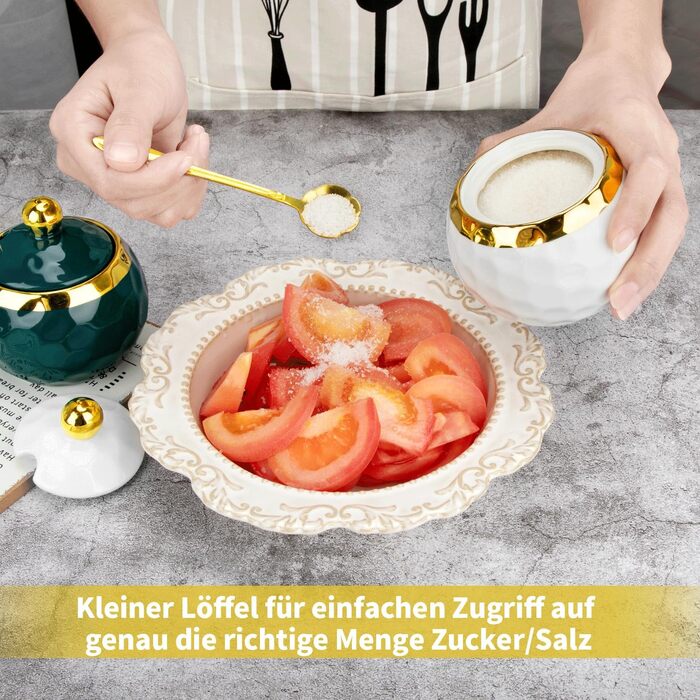 Банки для спецій, керамічна цукорниця з кришкою та ложкою для дому та кухні, альтернатива стійці для спецій та стійці для спецій д